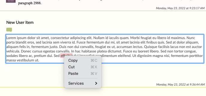 Copying the contents in a User Item in a Stack